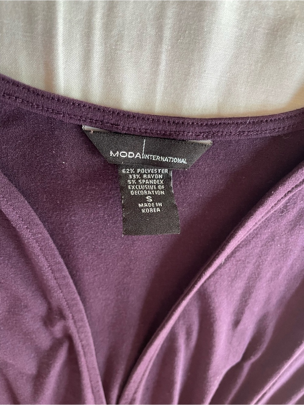 Moda International Plum Sleeveless V-Neck Top with Sequin Waistband - Picture 3 of 5